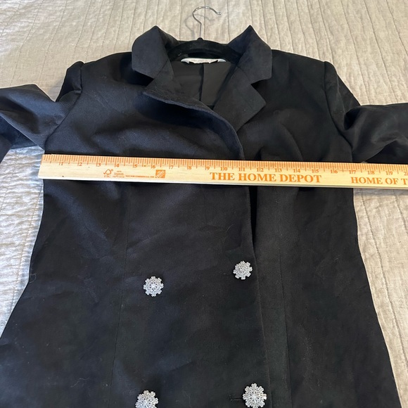 VTG Lichi Exquisite Blazer Dress Princess Dianna Vibes XS Ornate Stone buttons - Picture 9 of 16